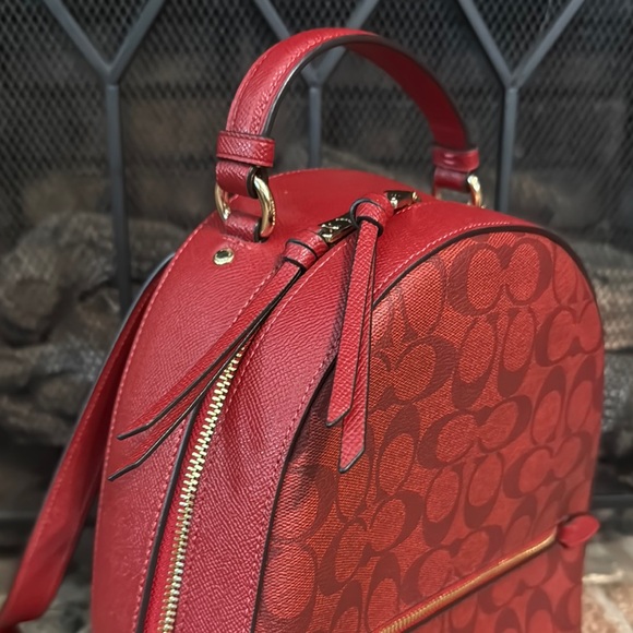 Coach Signature Red Backpack - Picture 7 of 10